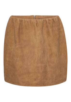 ROTATE BIRGER CHRISTENSEN suede mini skirt - Brown