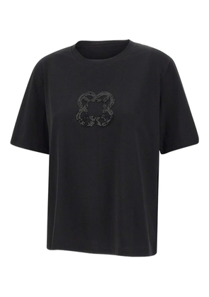ELENA MIRO` crew-neck T-shirt - Black