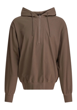 DAIWA PIER39 half-zip hoodie - Brown