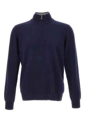 Della Ciana zip stand-up collar sweater - Blue