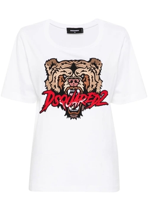 DSQUARED2 logo-print T-shirt - White