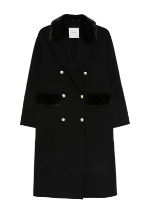 ERMANNO FIRENZE wool blend double-breasted coat - Black