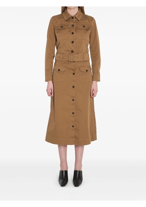 Saint Laurent cropped twill jacket - Brown