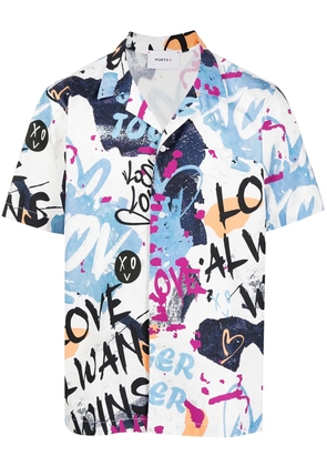Ports V graffiti-print short-sleeved shirt - Multicolour