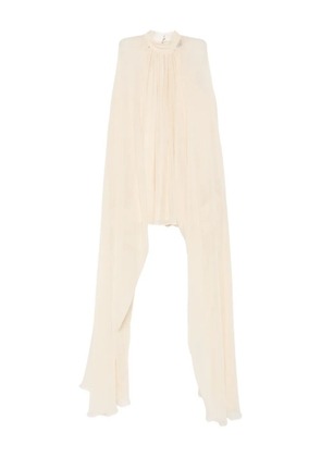 Taller Marmo gathered halterneck mini dress - Neutrals