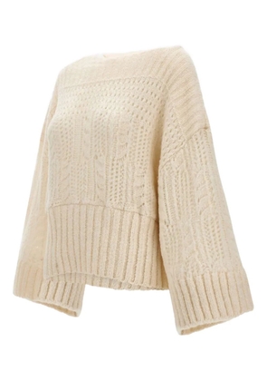 MAURIZIO MYKONOS cable-knit boat-neck sweater - White
