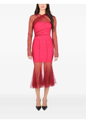 Nensi Dojaka long-sleeve midi dress - Red