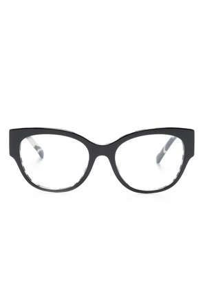 Dolce & Gabbana Eyewear zebra-print butterfly-frame glasses - Black