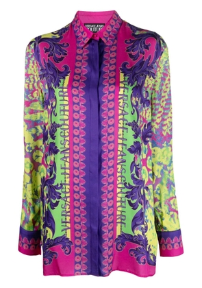 Versace Jeans Couture graphic-print long-sleeve shirt - Purple