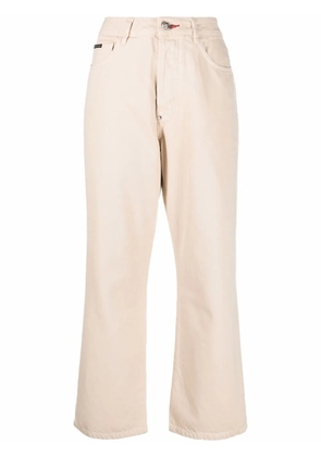 Philipp Plein Iconic Plein loose-cut trousers - Neutrals