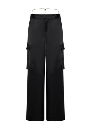 Danamé satin cargo pants - Black