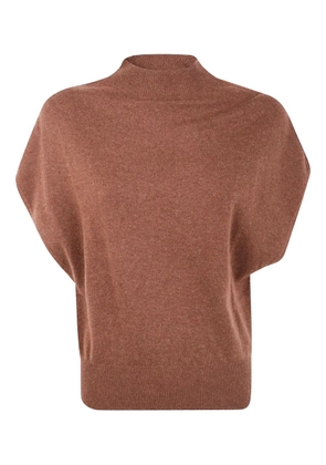 Circus Hotel high-neck short-sleeve sweater - Brown