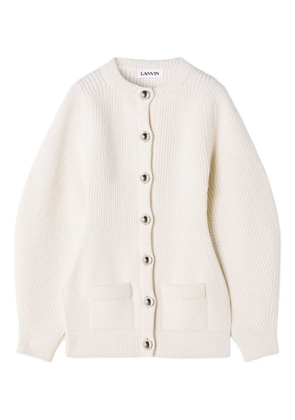 Lanvin ribbed button cardigan - Neutrals