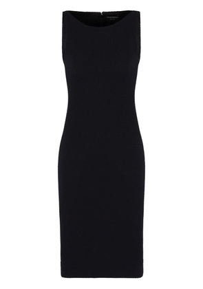 Emporio Armani zigzag knit tube dress - Black