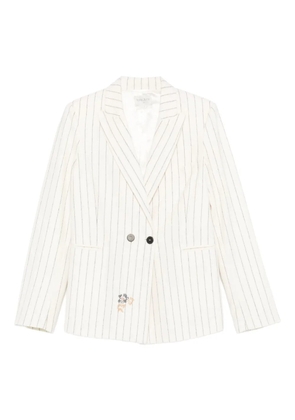 Forte Forte pinstripe stripe jacket - Neutrals
