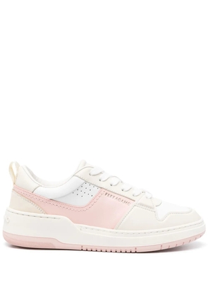 Ferragamo Dennis panelled leather sneakers - Pink