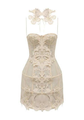 ZIMMERMANN Rebellion Filigree mini dress - Neutrals