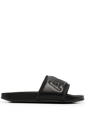 AMBUSH padded leather slides - Black