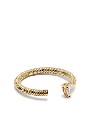 LEANDRA 18kt yellow gold Cabo pear open ring