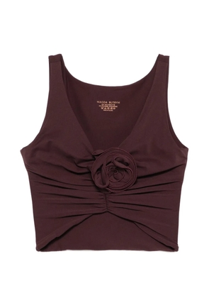 Magda Butrym floral-appliqué bikini top - Red