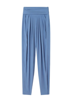 Lanvin pleated-detail zip trousers - Blue