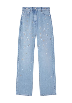 Versace embellished high-waist jeans - Blue
