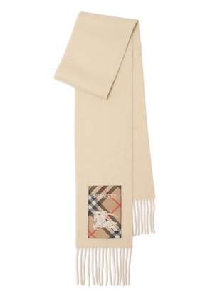 Burberry cashmere fringed scarf - Neutrals