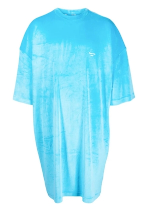 TEAM WANG design Sparkles velvet shirtdress - Blue