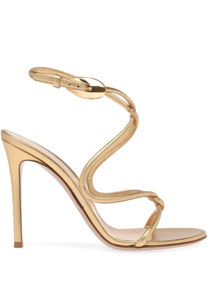 Gianvito Rossi 105mm Black Mamba sandals - Gold