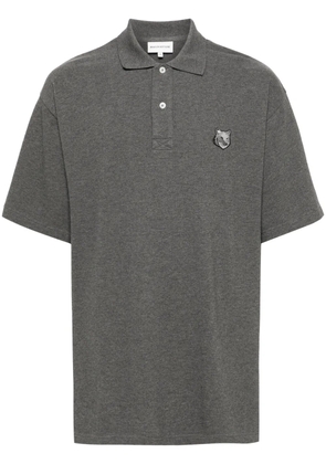 Maison Kitsuné fox-motif cotton polo shirt - Grey