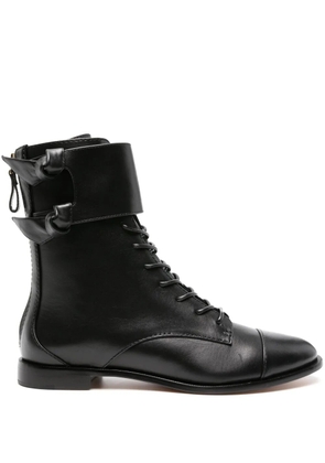 Alexandre Birman almond-toe leather boots - Black