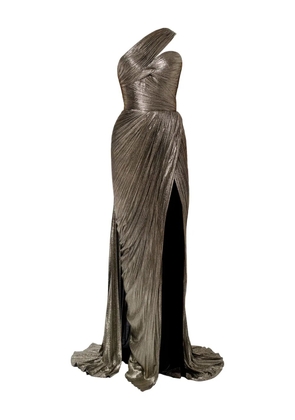 Iris Serban Alba pleated one-shoulder dress - Silver