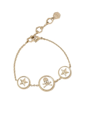 Philipp Plein skull-motif bracelet - Gold