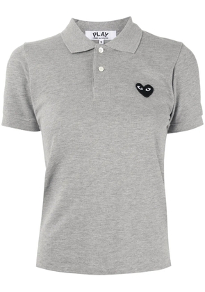 Comme Des Garçons Play logo embroidered polo shirt - Grey