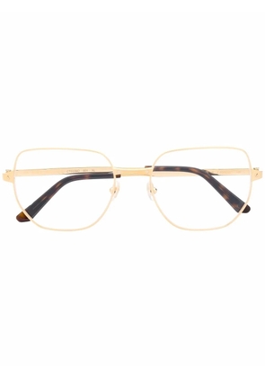Cartier Eyewear tortoiseshell-effect oversize-frame glasses - Gold