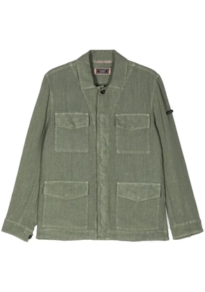 Peserico four-pockets linen shirt - Green