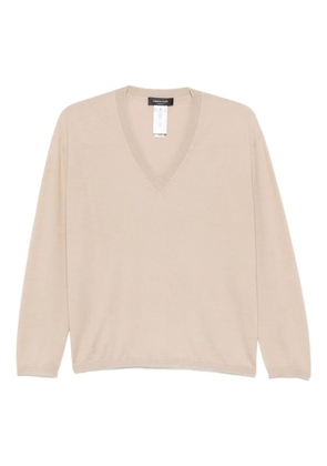 Fabiana Filippi V-neck long-sleeve T-shirt - Neutrals