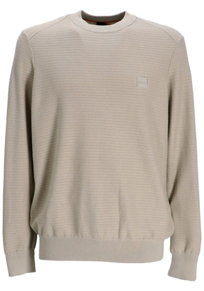 BOSS logo-appliqué jumper - Neutrals