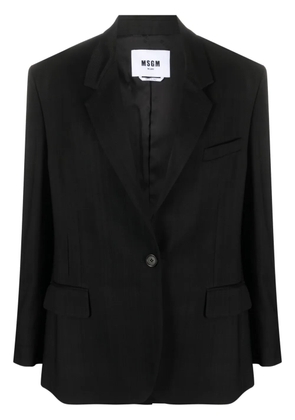 MSGM notched-lapels single-breasted blazer - Black