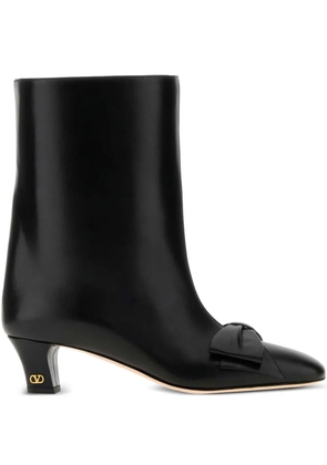 Valentino Garavani 50mm Bowow leather ankle boots - Black