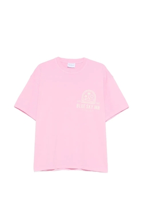 BLUE SKY INN logo resort T-shirt - Pink