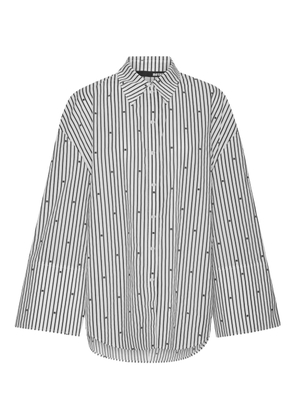 ROTATE BIRGER CHRISTENSEN stripe-pattern shirt - White