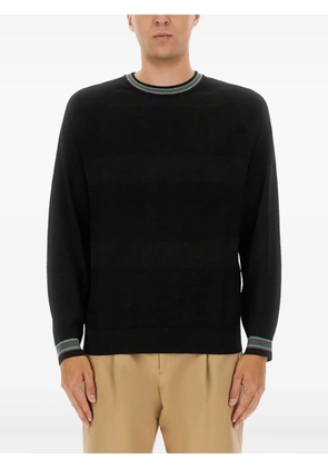 PS Paul Smith striped-trim sweater - Black