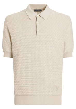 Dolce & Gabbana knitted polo shirt - Neutrals