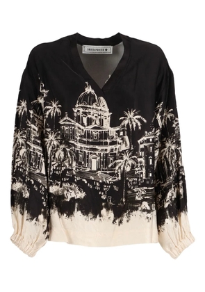 Shirtaporter printed blouse - Black