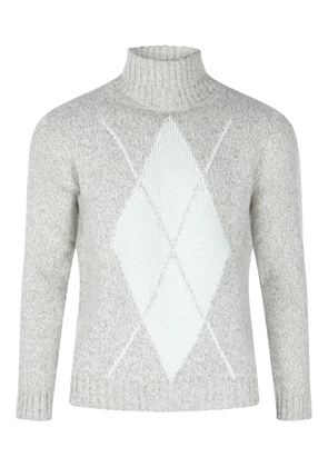Eleventy diamond-pattern sweater - Grey