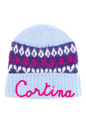 MC2 Saint Barth motif-embroidered fair-isle beanie - Blue