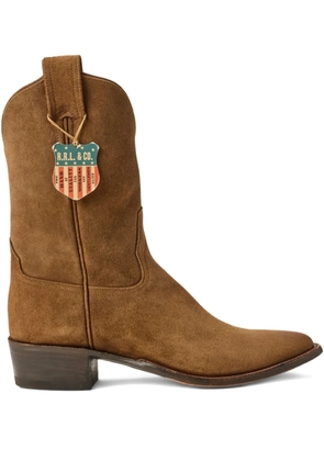 Ralph Lauren RRL suede western ankle boots - Brown