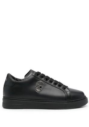 Philipp Plein Skull-plaque low-top sneakers - Black