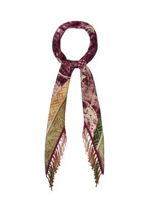 Pierre-Louis Mascia geometric-pattern fringed-edges scarf - Neutrals